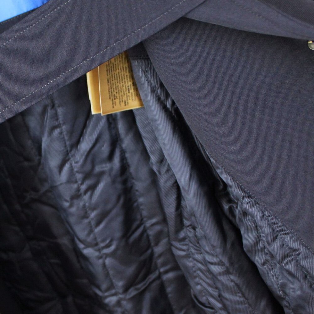 NWT Burberry Gemini Wool Trench Coat, US 12, Dark Blue Luxe Belted Iconic Style - Picture 15 of 16